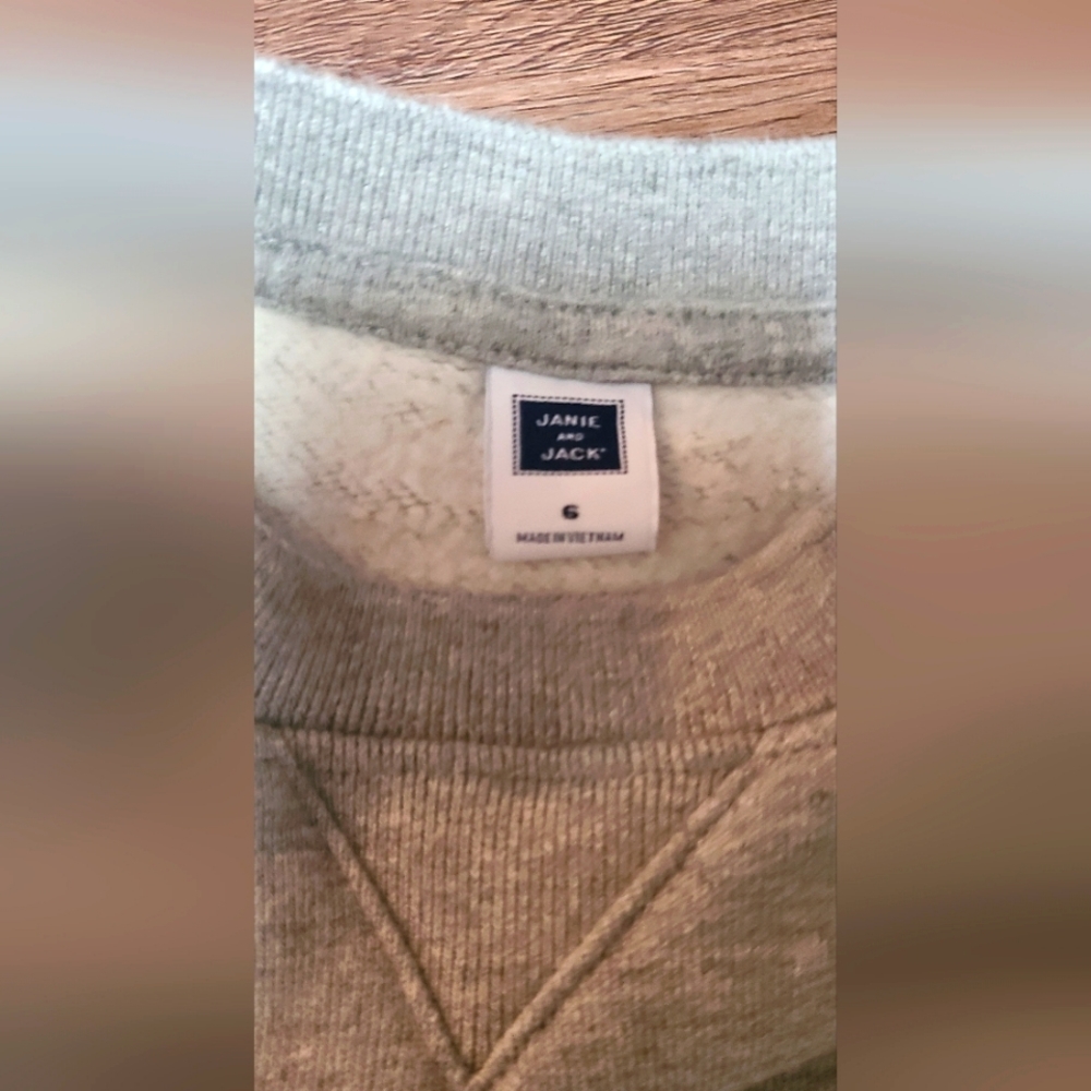 Janie and Jack Sport Crew Neck Sweatshirt Size 6 - Picture 2 of 3